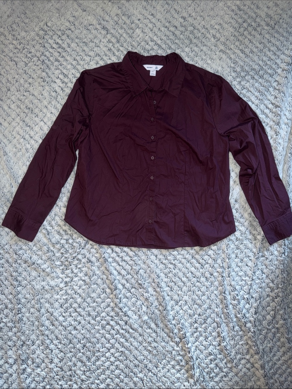 Button-Up Shirt in Deep Burgundy